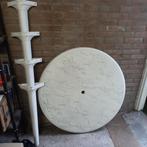 Witte kunststof tuintafel, Ophalen, Gebruikt, Rond, Kunststof