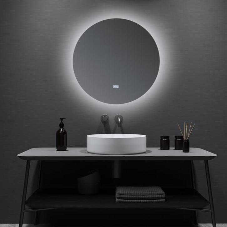 Design Badkamerspiegel LED 60cm Anti-Fog Memory €69, Huis en Inrichting, Woonaccessoires | Spiegels, Zo goed als nieuw, 50 tot 75 cm