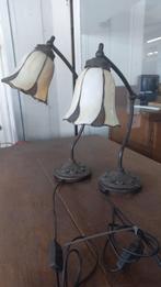 Vintage Tyffani's schemerlampjes, Ophalen, Gebruikt, Vintage, Glas