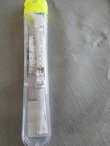 horlogebandje wit leer 12 mm beschikbaar voor biedingen