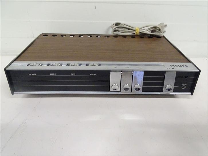A6328. Klassieke Philips Versterker 22RH580, Audio, Tv en Foto, Versterkers en Receivers, Gebruikt, Minder dan 60 watt, Overige merken