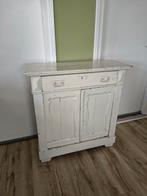Fantastische witte brocante kast, biedermeier kast met lade., Antiek en Kunst, Curiosa en Brocante, Ophalen