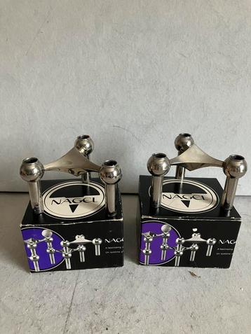 Stoff Nagel BMF vintage kandelaren set van 2 in doos beschikbaar voor biedingen