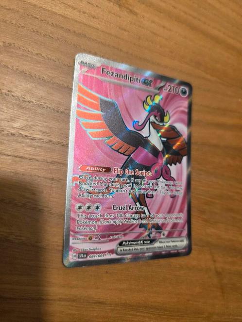 Fezandipiti Full Art EX pokemon kaart, Hobby en Vrije tijd, Verzamelkaartspellen | Pokémon, Losse kaart, Ophalen of Verzenden