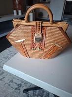 Vintage rieten tasje ., Ophalen of Verzenden, Bruin