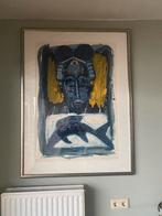 African mask with fish   Annemarie de groot, Ophalen