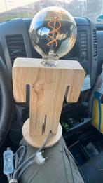 Adam & Eva twee houten tafel lampen in mooie werkende staat, Ophalen of Verzenden, Zo goed als nieuw, Minder dan 50 cm