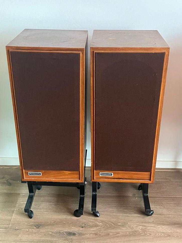 Keesonic KRF – Vintage speakers (BBC studio-erfgoed), Audio, Tv en Foto, Luidsprekers, Gebruikt, Front, Rear of Stereo speakers