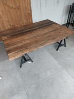 zeer mooie robuuate moderne houten salon tafel, Ophalen, 100 tot 150 cm, Zo goed als nieuw, Minder dan 50 cm