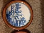 Delfts Blauw Tegel in Houten Frame, Ophalen