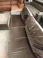 Velours velvet bank 280cm met poef 95x80cm, ., Driepersoons, Ophalen of Verzenden, Zo goed als nieuw