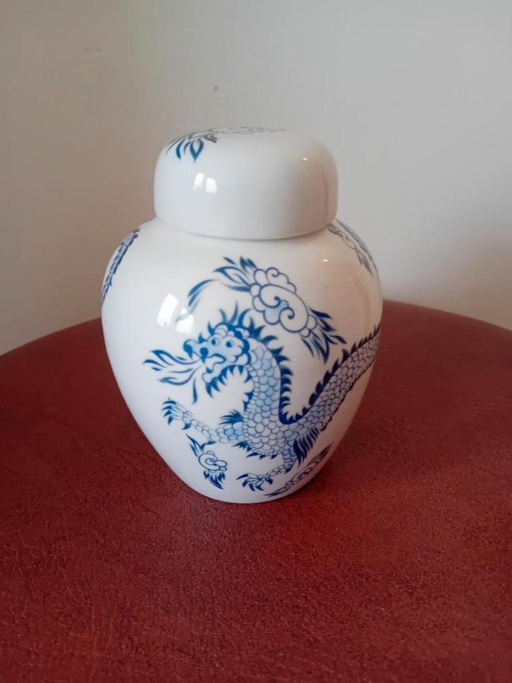 Blauw wit porselein gemberpot voorraadpot thee Chinees Draak, Antiek en Kunst, Antiek | Keramiek en Aardewerk, Ophalen of Verzenden