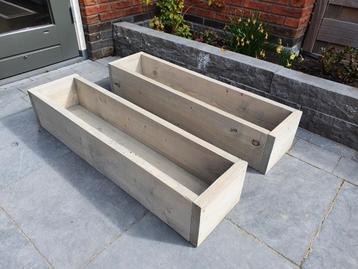 Lange houten smalle bloembakken 75/100/150/200/250 cm lang. beschikbaar voor biedingen