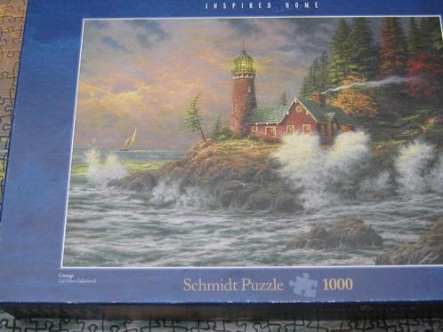 2 puzzels Thomas Kinkade 1000 stukjes, Hobby en Vrije tijd, Denksport en Puzzels, Zo goed als nieuw, Legpuzzel, 500 t/m 1500 stukjes