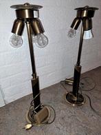 Vintage Bronzen Lampen Set, Ophalen, Gebruikt, Vintage, Minder dan 100 cm