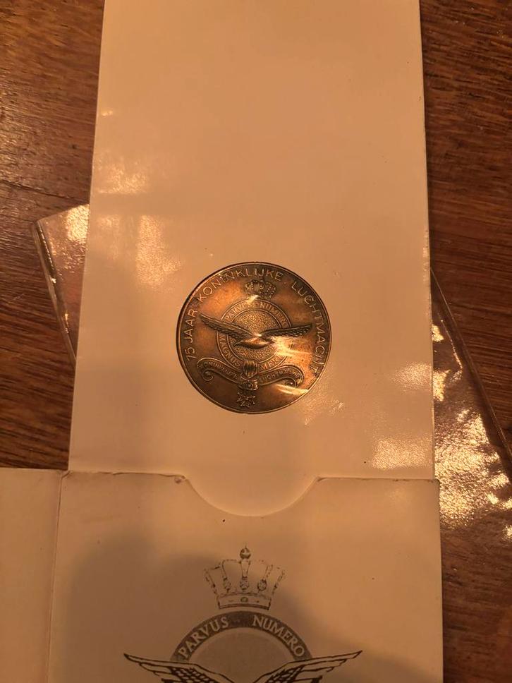 Penning 75 jaar Koninklijke Luchtmacht, Postzegels en Munten, Penningen en Medailles, Brons, Nederland, Ophalen of Verzenden