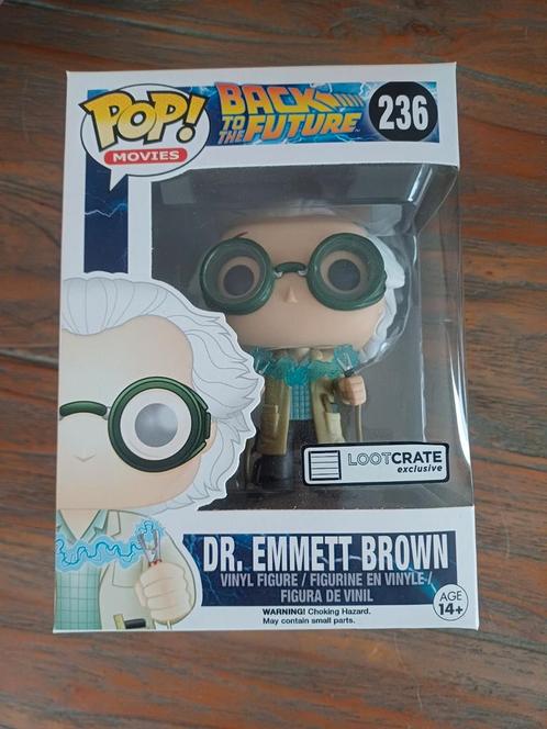 Funko Pop: Dr. Emmett Brown 236 Back to the Future Lootcrate, Verzamelen, Poppetjes en Figuurtjes, Ophalen of Verzenden