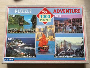 Puzzels 5x1000 stukjes beschikbaar voor biedingen