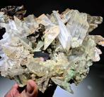 Grote zeldzaam Seleniet cluster met Chrysocolla.  Peru, Ophalen of Verzenden, Mineraal