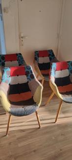 Set van 4 kleurrijke Zuiver stoelen, Ophalen, Gebruikt, Stof