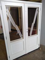 Kozijn met dubbele tuindeuren, Doe-het-zelf en Verbouw, Deuren en Horren, 120 cm of meer, Nieuw, Ophalen of Verzenden, Buitendeur
