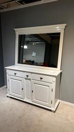 Mooie witte buffetkast met spiegel, Huis en Inrichting, Kasten | Buffetkasten, Ophalen, Gebruikt, 200 cm of meer, .
