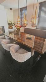 Teakhouten eettafel hotelchique (Eric Kuster Richmond sti jl, Ophalen, 100 tot 150 cm, 200 cm of meer, Zo goed als nieuw