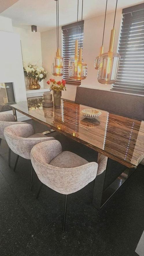 Teakhouten eettafel hotelchique (Eric Kuster Richmond sti jl, Huis en Inrichting, Tafels | Eettafels, Zo goed als nieuw, 100 tot 150 cm
