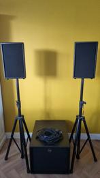 Actieve HK Powerworks 2.1 Compleet in nette staat, Gebruikt, Complete surroundset, 120 watt of meer, Ophalen