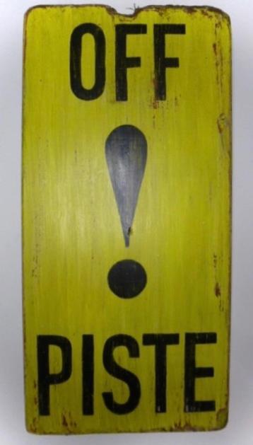 Handgeschilderd apres ski bord / wintersport / Off Piste beschikbaar voor biedingen