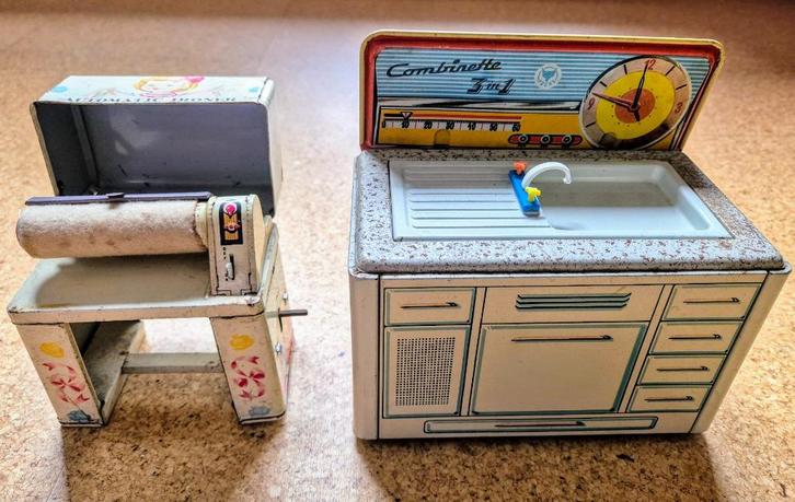 2 x blikken speelgoed, Antiek en Kunst, Curiosa en Brocante, Ophalen of Verzenden