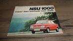 Folder  NSU 1000, Verzenden, Gelezen, Overige merken