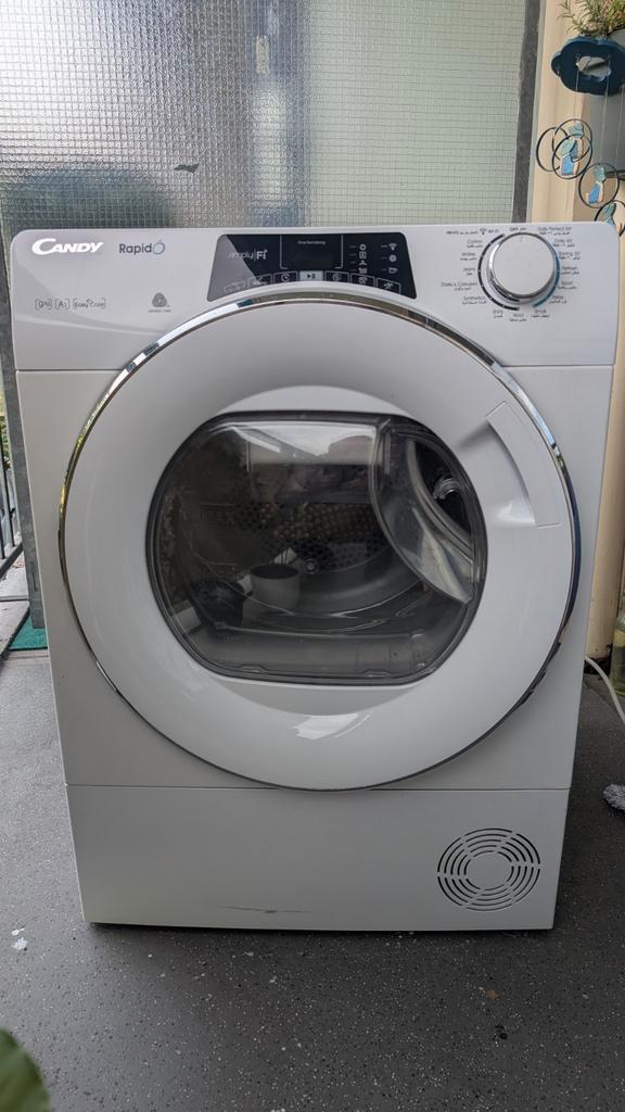 Candy RapidÓ Warmtepompdroger - 9kg, A++, Witgoed en Apparatuur, Wasdrogers, Zo goed als nieuw, Condens, Voorlader, 8 tot 10 kg