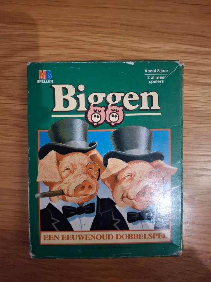Biggen - MB Spellen - Dobbelspel, Hobby en Vrije tijd, Gezelschapsspellen | Bordspellen, Gebruikt, Een of twee spelers, Vijf spelers of meer