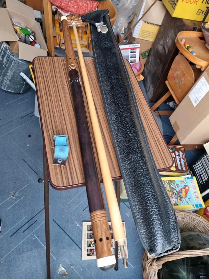 Biljart Keu met Koker, Sport en Fitness, Biljarten en Poolen, Gebruikt, Overige typen, Ophalen of Verzenden