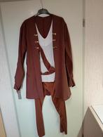 Bruin piraten pak, Maat 52/54 (L), Carnaval, Ophalen of Verzenden, Zo goed als nieuw