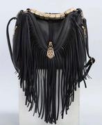 Zwarte Boho Bohemian schoudertas met franjes boho-chic, Sieraden, Tassen en Uiterlijk, Tassen | Schoudertassen, Ophalen of Verzenden