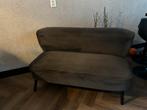 Compacte antraciet velvet bank velours fluweel, Gebruikt, Minder dan 75 cm, Tweepersoons, Ophalen of Verzenden