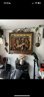 Antiek statiepaneel uit kerk, Ophalen