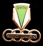 D.K.W. Auto Union speld in emaille, Verzamelen, Speldjes, Pins en Buttons, Transport, Speldje of Pin, Zo goed als nieuw, Verzenden