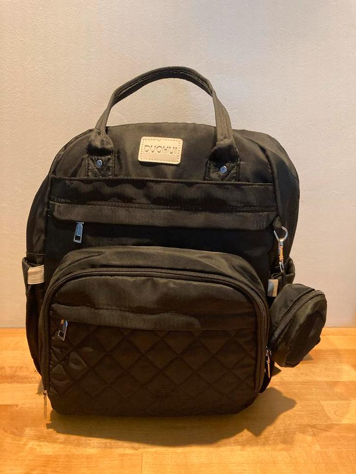 Zwarte Luierrugzak, Sieraden, Tassen en Uiterlijk, Tassen | Rugtassen, Gebruikt, Overige merken, 25 tot 40 cm, 30 tot 45 cm, Ophalen