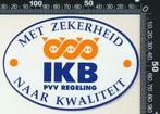 Sticker: IKB - PVV Regeling, Ophalen of Verzenden, Zo goed als nieuw, Bedrijf of Vereniging