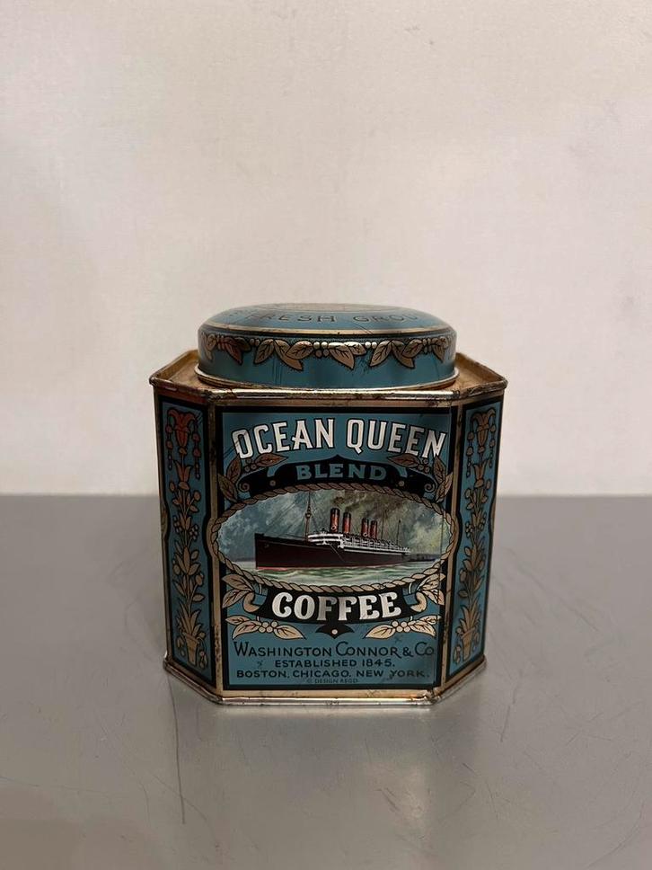 Vintage Ocean Queen Blend Koffieblik, Verzamelen, Blikken, Zo goed als nieuw, Ophalen of Verzenden