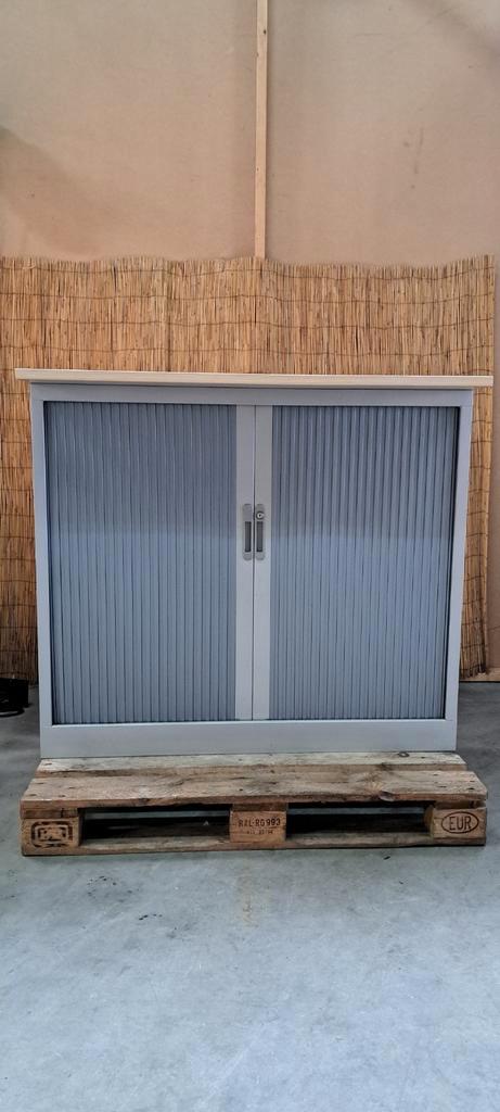Metalen Roldeurkasten met slot, Huis en Inrichting, Kasten | Roldeurkasten en Archiefkasten, Gebruikt, 100 tot 150 cm, 25 tot 50 cm