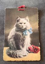 Dikke antieke ansichtkaart met poes, Verzenden