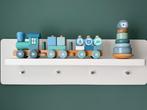 Little Dutch trein en tuimelstapelaar blauw - groen, Kinderen en Baby's, Kraamcadeaus en Geboorteborden, Ophalen of Verzenden