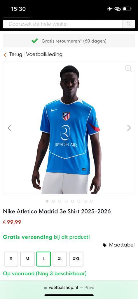 Atletico Madrid 2025/2026 derde shirt total 90, Sport en Fitness, Voetbal, Nieuw, Shirt, Ophalen of Verzenden