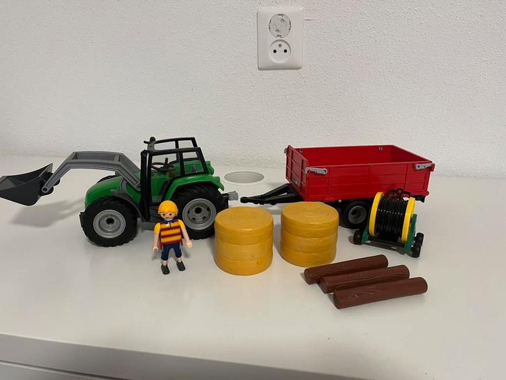 Playmobil 6130 tractor met aanhanger, Kinderen en Baby's, Speelgoed | Playmobil, Zo goed als nieuw, Complete set, Ophalen of Verzenden