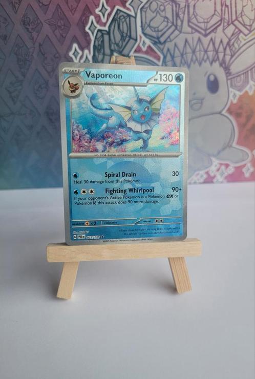 Vaporeon #022/131 Pokeball Pokémon Prismatic Evolutions, Hobby en Vrije tijd, Verzamelkaartspellen | Pokémon, Nieuw, Losse kaart