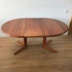 Deens teak tafel rond ovaal uitschuifbaaar Gudme Dyrlund, Ophalen